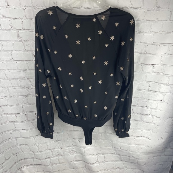 Lovers + Friends LA Black Long Sleeve Star Body Suit - Picture 6 of 7